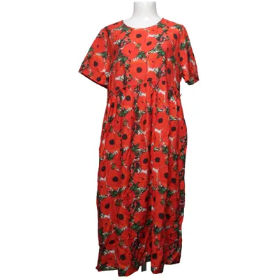 Dress (Red, Green, White) from Buykud Polyamide, Viscose
