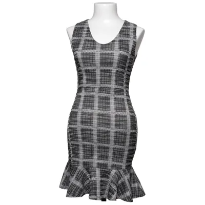Jurk (Zwart, Wit) van I-X London Elastaan, Polyester