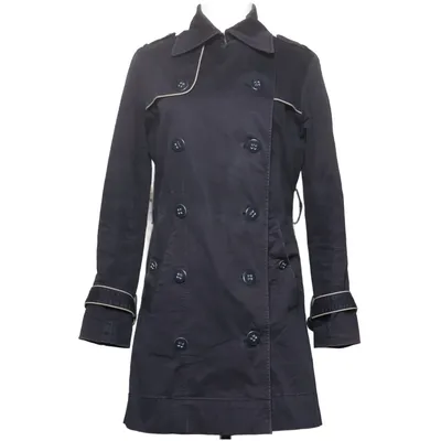 Trench coat (Blue) from Mitch & Co Cotton, Elastane, Polyester