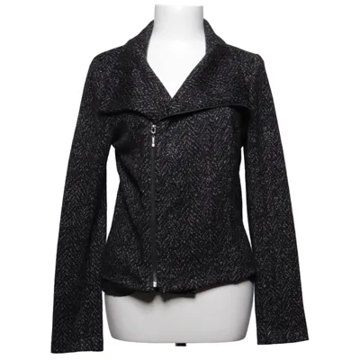 Bikerjakke (Sort, Hvid) fra Le Château Akryl, Elastan, Polyester