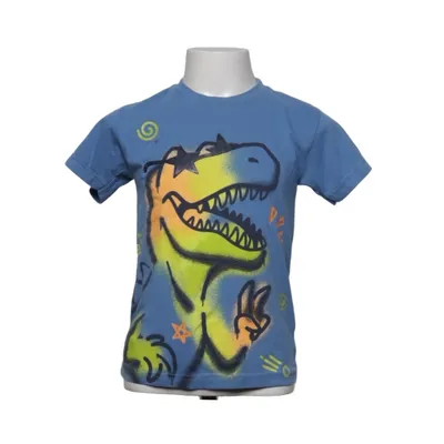 T-shirt (Blue, Multicolored) from Optima Cotton, Polyester