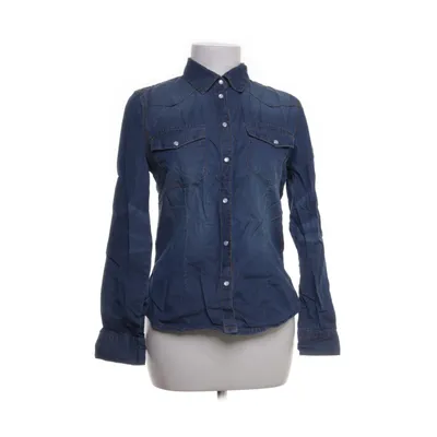 Denim blouse (Blauw) van B.Young Katoen