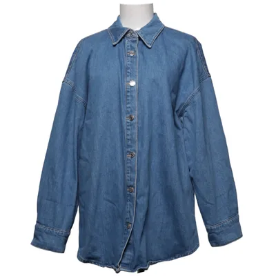 Denim shirt (Blue) from NA-KD Cotton, Elastane, Polyester