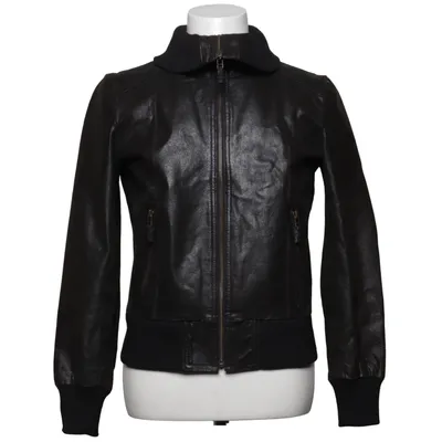 Veste en cuir (Noir) de Bruno Zaragoza Acétate, Acrylique, Cuir, Polyamide