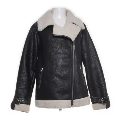Shearling jas (Zwart, Wit) van New Look Katoen, Polyester, Polyurethaan, Viscose