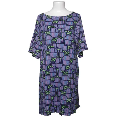 Jurk (Blauw, Lila, Groen, Meerkleurig) van Danefae Katoen, Elastaan, Viscose