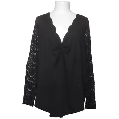 T-shirt à manches longues (Noir) de Shein Curve Élasthane, Polyester, Viscose