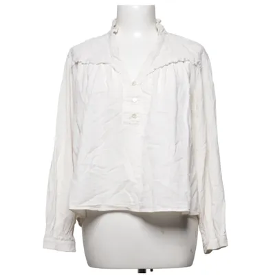 Blouse (Beige) van Zara Katoen, Linnen