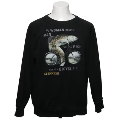 Sweatshirt (Black) from Guinness Cotton, Polyester