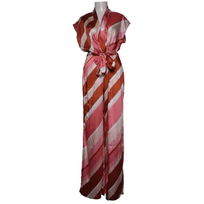 Buksedragt (Pink, Brun, Hvid) fra Mango Polyester