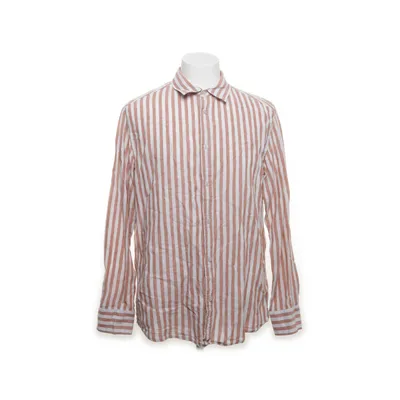 Skjorta (Orange, Vit) från H&M Man Linne, Bomull