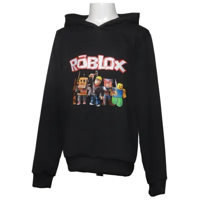 Huvtröja (Svart, Flerfärgad) från Roblox Polyester