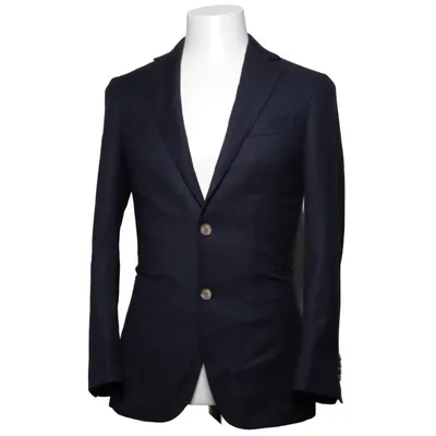 Blazer (Blau) von E. Thomas Cupro, Polyester, Wolle