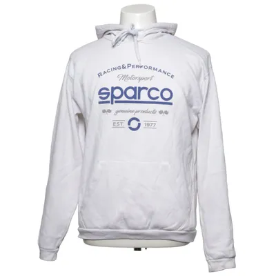 Huvtröja (Vit) från Sparco Bomull, Polyester