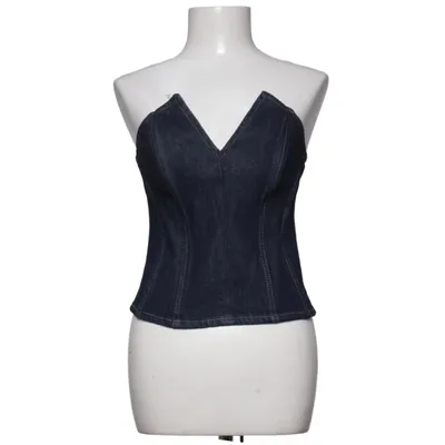 Tube top (Blauw) van Zara Katoen, Elastaan