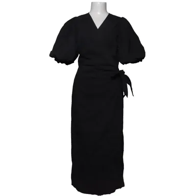 Wickelkleid (Schwarz) von H&M Studio Baumwolle, Elasthan, Polyester