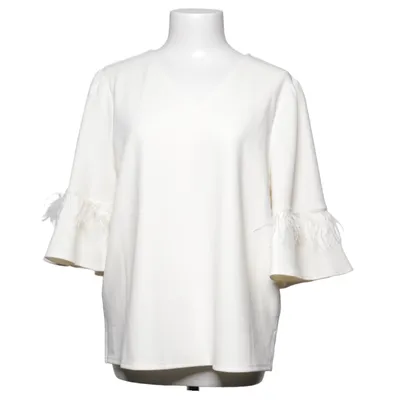 Blus (Vit) från Adrianna Papell Elastan, Strutsfjädrar, Polyester