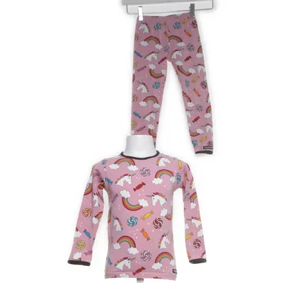 Pyjamasz (Pink, Flerfarvet) fra Villervalla Økologisk bomuld, Elastan