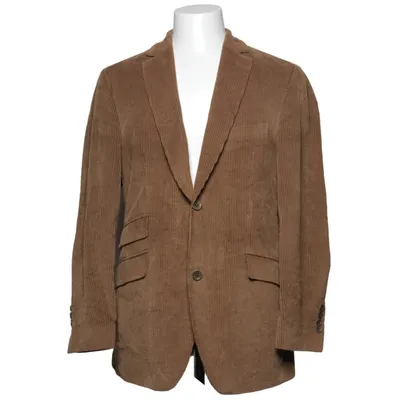 Blazer (Brown) from Linus Cotton, Polyester, Viscose