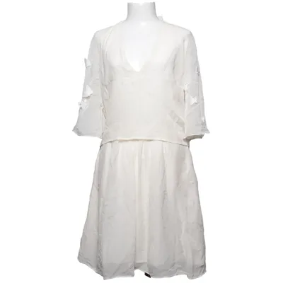Robe (Blanc) de Kaviar Gauche Coton, Polyamide, Soie