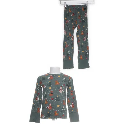 Pyjamasz (Grøn, Flerfarvet) fra Polarn O. Pyret Økologisk bomuld, Elastan