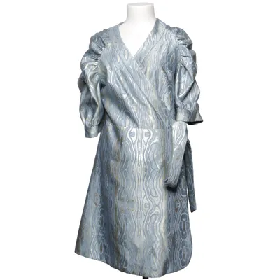 Robe portefeuille (Bleu, Or) de Maud Polyester