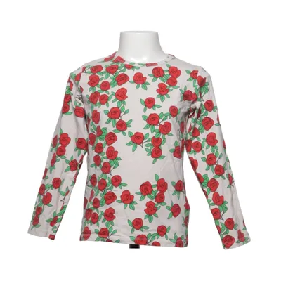 Långärmad t-shirt (Röd, Grön, Vit) från Mini Rodini Elastan, Ekologisk bomull