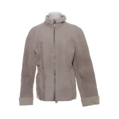 Leather jacket (Beige) from New York & Company Acrylic, Leather