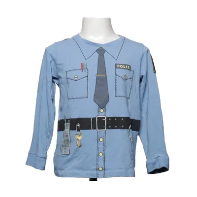 T-shirt à manches longues (Bleu) de Åhléns Kids Coton, Élasthane