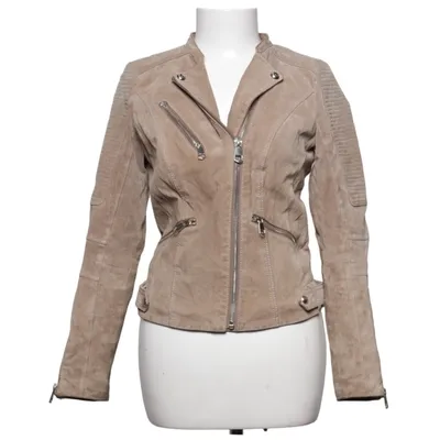 Veste de motard (Beige) de Jofama Rookie by Kristine Ullebø Cuir, Polyester, Soie