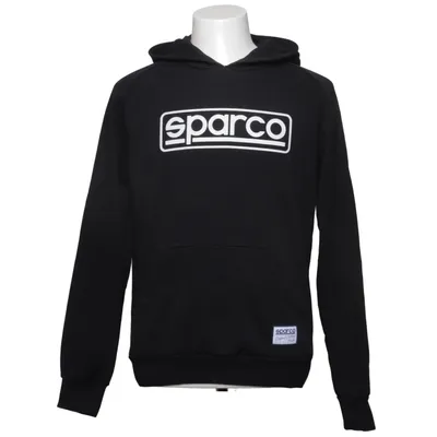 Huvtröja (Svart) från Sparco Bomull, Polyester