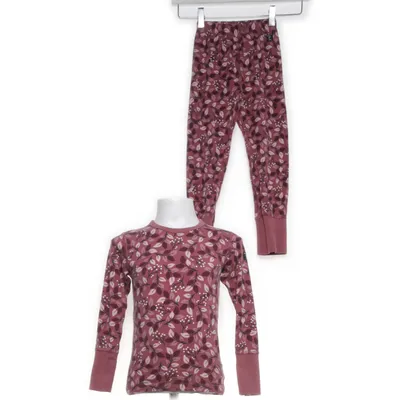 Pyjama (Roze, Meerkleurig) van Polarn O. Pyret Organisch katoen, Elastaan