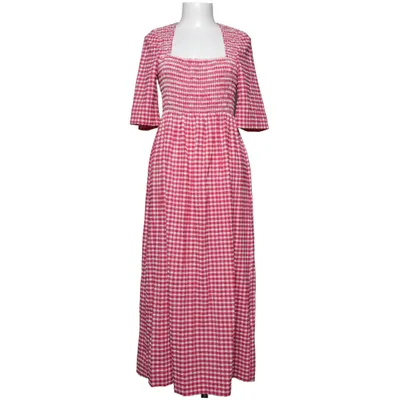 Långklänning (Röd, Vit) från Ganni Elastan, Polyamid, Återvunnen polyester