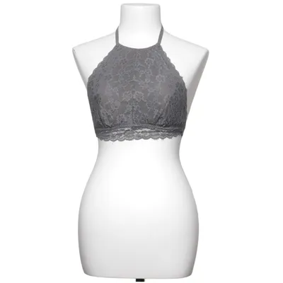Halterneck top (Grå) fra Gilly Hicks Bomuld, Elastan, Polyamid