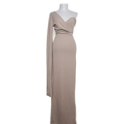 Aftonklänning (Beige) från Boohoo Elastan, Polyester