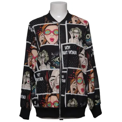 Blouson (Noir, Multicolore) de New Collection Élasthane, Polyester