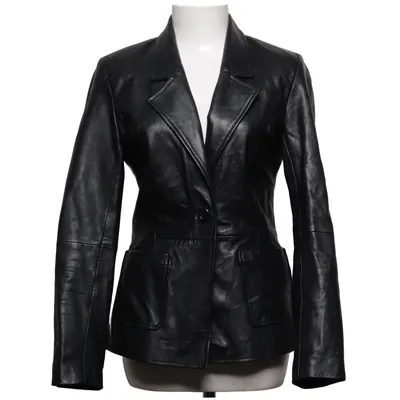 Leren blazer (Zwart) van Kaos by Auluna Leer, Polyester