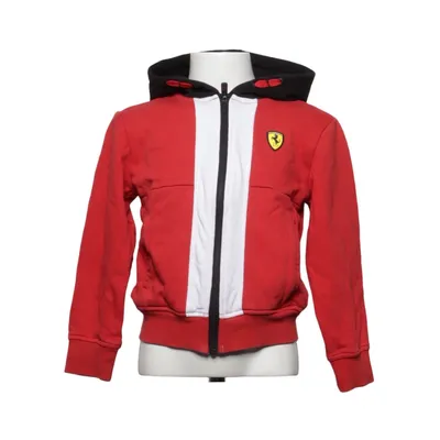 Huvtröja (Röd, Svart, Vit) från Scuderia Ferrari Bomull, Elastan