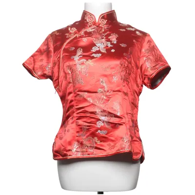 Cheongsam (Rød, Flerfarvet) fra Shuliang Polyester