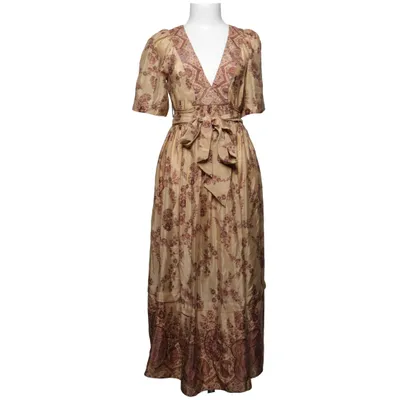 Wrap dress (Brown, Multicolored) from Rebecca Taylor Polyester, Silk