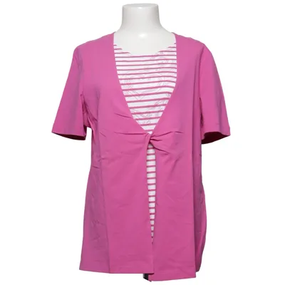 Top (Pink, Weiß) von Denim & Co Baumwolle, Elasthan