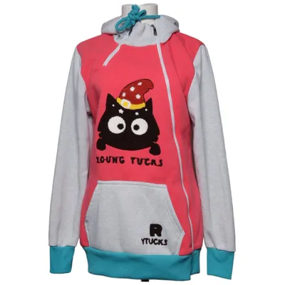 Sweat à capuche (Rose, Gris, Bleu) de GS Coton, Polyester