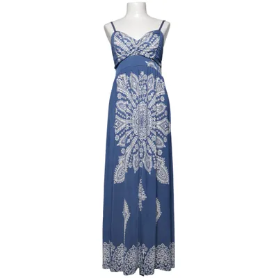 Maxi dress (Blue, White) from Elissa Elastane, Polyester