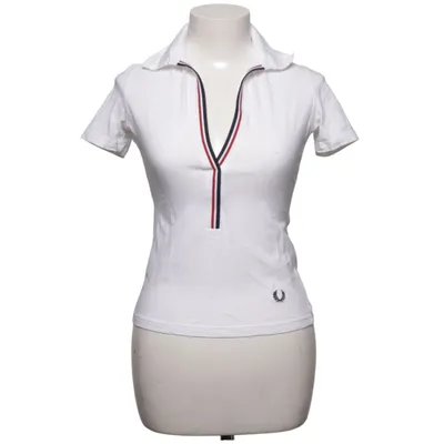Pikétröja (Vit) från Fred Perry Bomull, Elastan