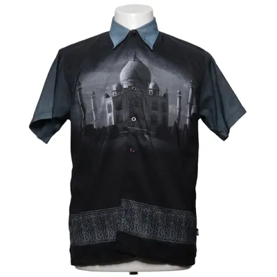 Short sleeve shirt (Black, Blue) from Duke Jeans Polyester