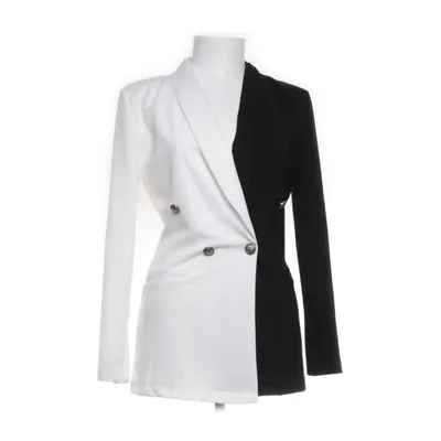 Blazer (White, Black) from CBR Cotton, Polyester