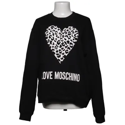 Sweatshirt (Noir, Blanc) de Love Moschino Coton, Élasthane
