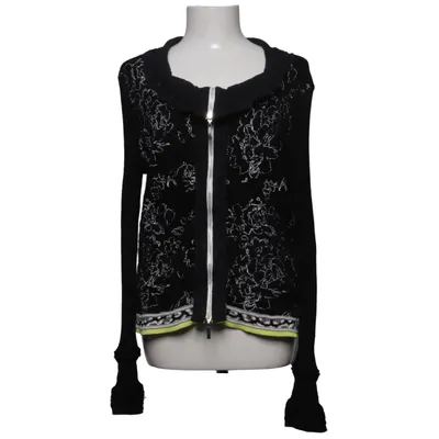 Cardigan (Noir, Blanc) de Eva & Claudi Coton, Polyamide, Polyester, Viscose