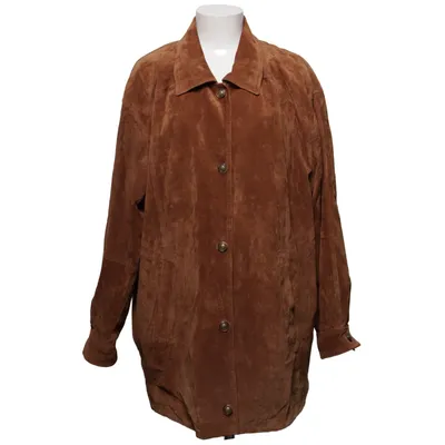 Läderjacka (Brun) från Saki Skinn, Polyester