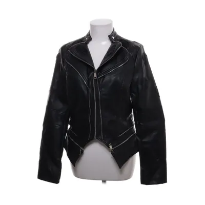 Biker jacket (Black) from GiorGia Polyester, Polyurethane, Viscose